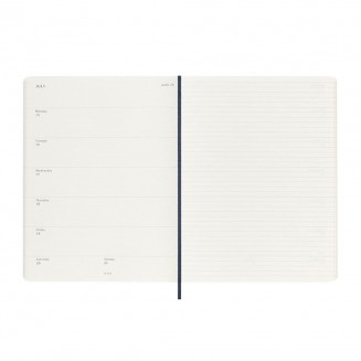 Moleskine Εβδομαδιαίο Σημειωματάριο XL Sapphire Blue Εύκαμπτο 2024