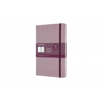 Moleskine Σημειωματάριο με Γραμμές Μεγάλο Blend Collection 20 Harringbone Purple Σκληρόδετο
