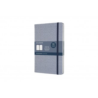 Moleskine Σημειωματάριο με Γραμμές Μεγάλο Blend Collection 20 Harringbone Blue Σκληρόδετο