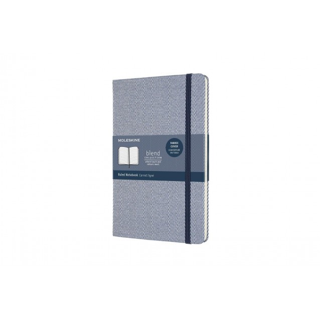 Moleskine Σημειωματάριο με Γραμμές Μεγάλο Blend Collection 20 Harringbone Blue Σκληρόδετο