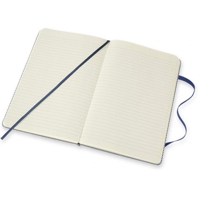 Moleskine Σημειωματάριο με Γραμμές Μεγάλο Blend Collection 20 Harringbone Blue Σκληρόδετο