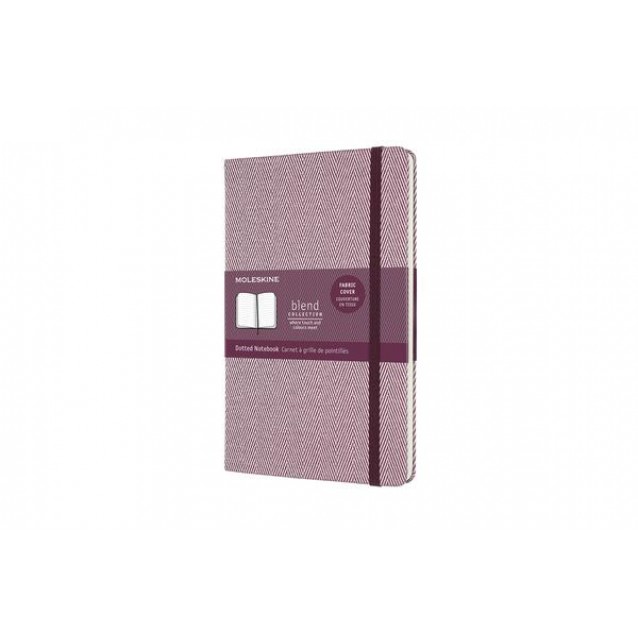 Moleskine Σημειωματάριο με Τελίτσες Μεγάλο Blend Collection 20 Harringbone Purple Σκληρόδετο