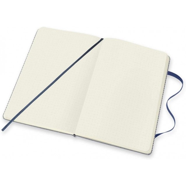 Moleskine Σημειωματάριο με Τελίτσες Μεγάλο Blend Collection 20 Harringbone Blue Σκληρόδετο