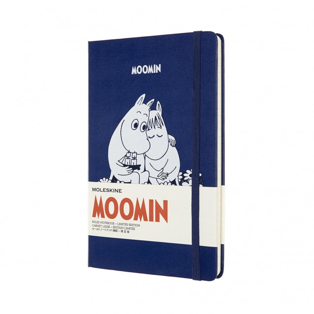 Moleskine Σημειωματάριο με Γραμμές Moomin Μεγάλο Blue Σκληρόδετο