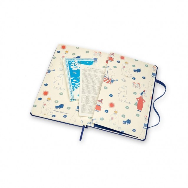Moleskine Σημειωματάριο με Γραμμές Moomin Μεγάλο Blue Σκληρόδετο