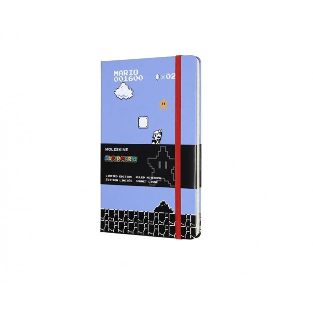 Moleskine Σημειωματάριο με Γραμμές Super Mario Full Game Μεγάλο Σκληρόδετο