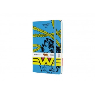Moleskine Σημειωματάριο με Γραμμές Wonder Woman Μεγάλο Σκληρόδετο Μπλε