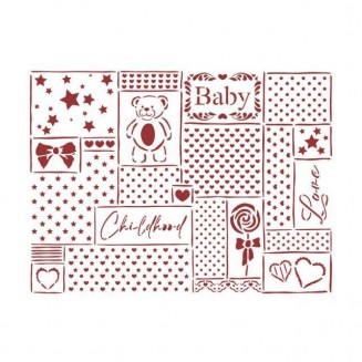 Stamperia Stencil D 20x15cm DayDream patchwork