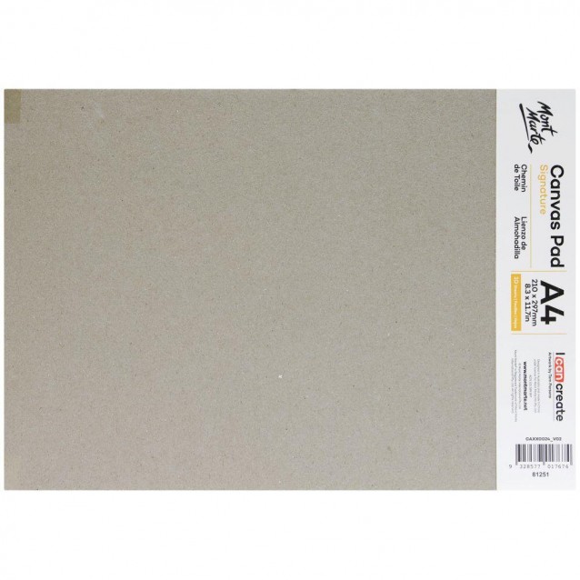 Mont Marte Μπλόκ 10 Φύλλα Βαμβακερό Καμβά A4 (21x29,7cm) 280gr