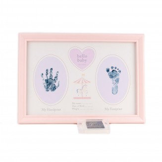 Hello Κορνίζα 10x15cm με Αποτύπωμα Baby Girl