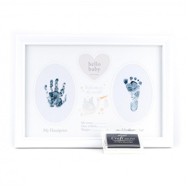 Hello Κορνίζα 10x15cm με Αποτύπωμα Welcome to the World