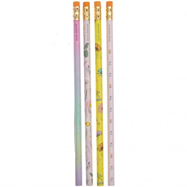 Rico Design 4 Μολύβια Futschikato Λουλούδια