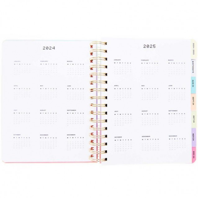 Rico Design Agenda 2024/2025 A5 Σπιράλ Λουλούδια FSC