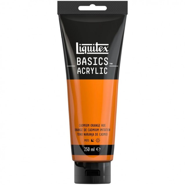 Liquitex Basics 250ml Acrylic 720 Cadmium Orange Hue Series 1