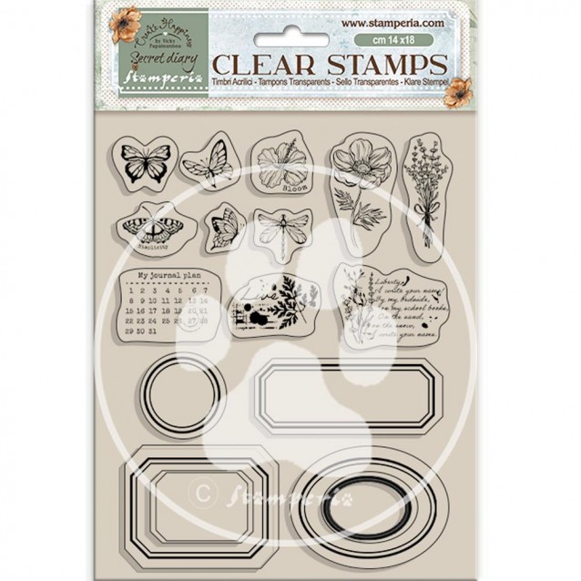 Stamperia Ακρυλική Σφραγίδα 14x18cm Labels