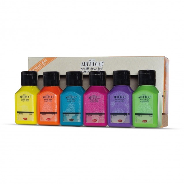 Artdeco Σετ 6 Ακρυλικά Χρώματα 75ml Macaron