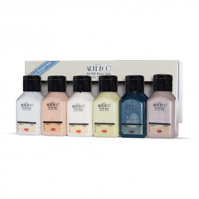 Artdeco Σετ 6 Ακρυλικά Χρώματα 75ml Scandinavian