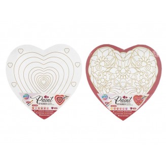 Moxy Ζωγραφική με Νούμερα Τελάρο Καρδιά 29x29,5cm Καρδιές