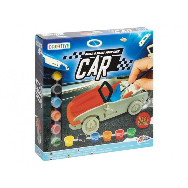 Moxy Κατασκευάστε & Χρωματίστε Ξύλινο Αυτοκίνητο
