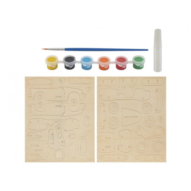 Moxy Κατασκευάστε & Χρωματίστε Ξύλινο Αυτοκίνητο