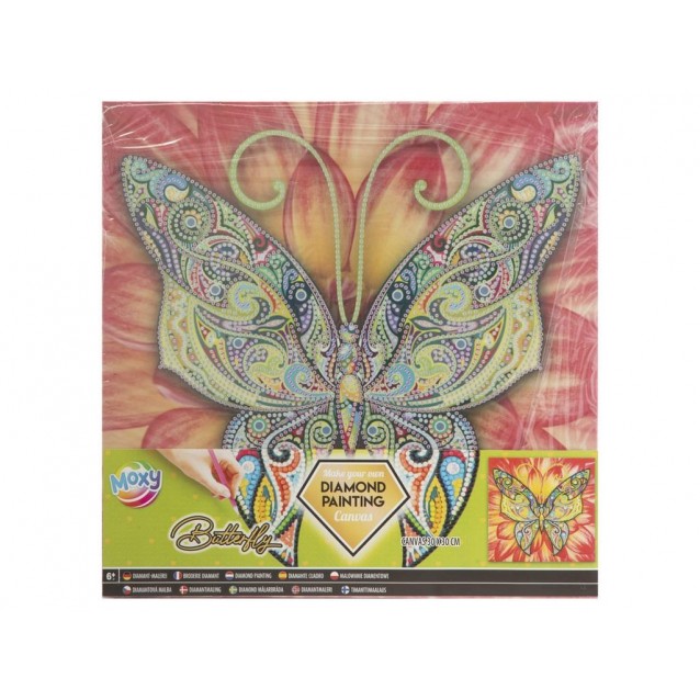 Moxy Diamond Painting σε Τελάρο 30x30cm Πεταλούδα