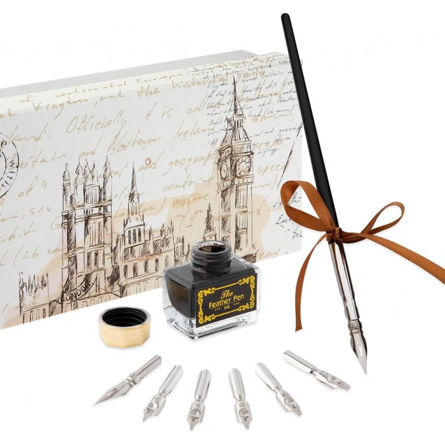 Nassau Κουτί Καλλιγραφίας με 7 Μύτες, Κονδυλοφόρο & Μελάνι 15ml