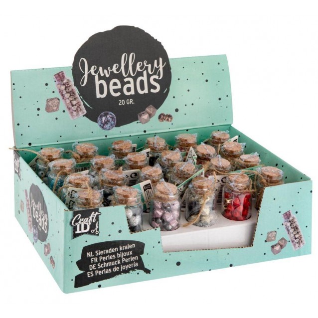 Craft ID Χάντρες 20g σε Γυάλινο Βαζάκι (6 χρώματα)