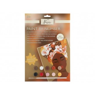 Nassau Ζωγραφική με Νούμερα Καρτολίνο 22x32cm με 10 Χρώματα & Πινέλο Ethnic