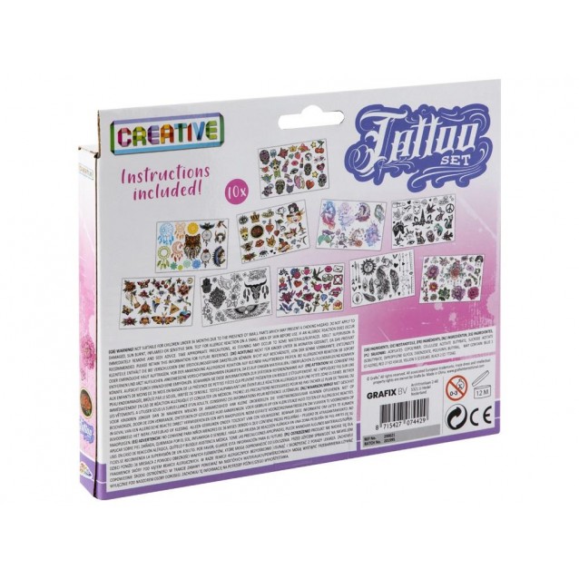 Moxy Tattoo 10 Φύλλα με Αυτοκόλλητα Τατουάζ  Girls