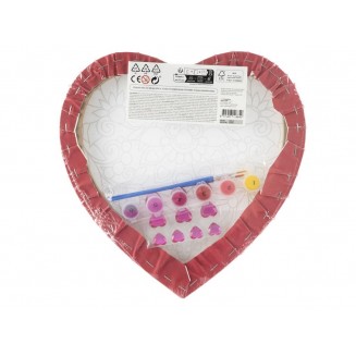 Moxy Ζωγραφική με Νούμερα Τελάρο Καρδιά 29x29,5cm Λουλούδια