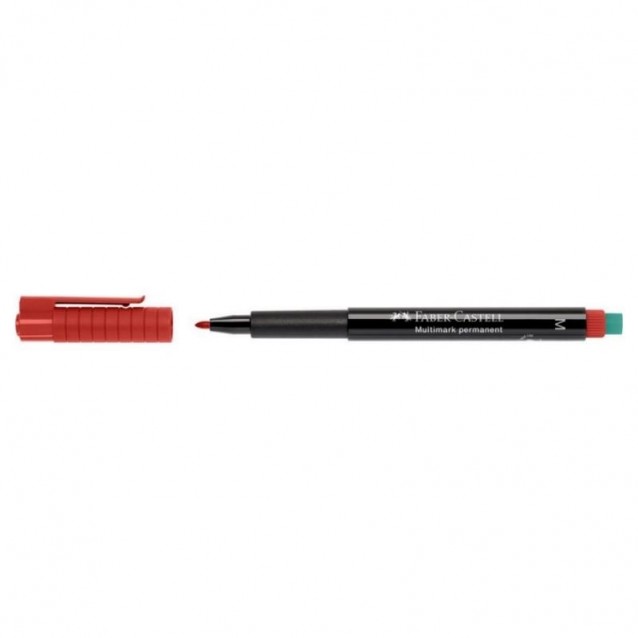 Faber Castell Μαρκαδόρος Ανεξίτηλος Multimark M 1.0mm - Κόκκινος
