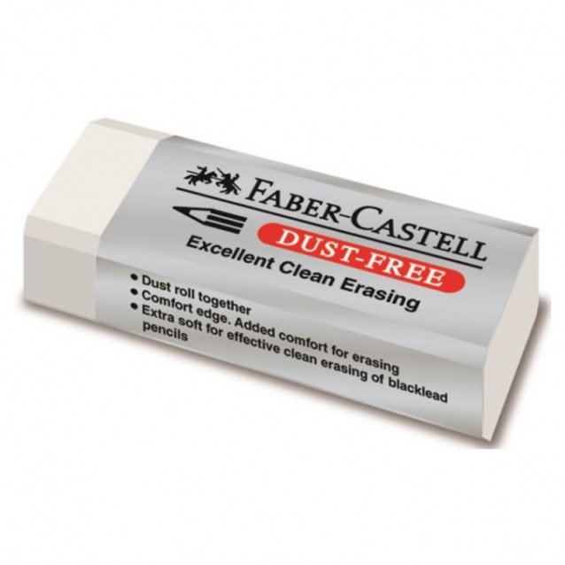Faber Castell Γόμα Λευκή Dust Free Μεγάλη