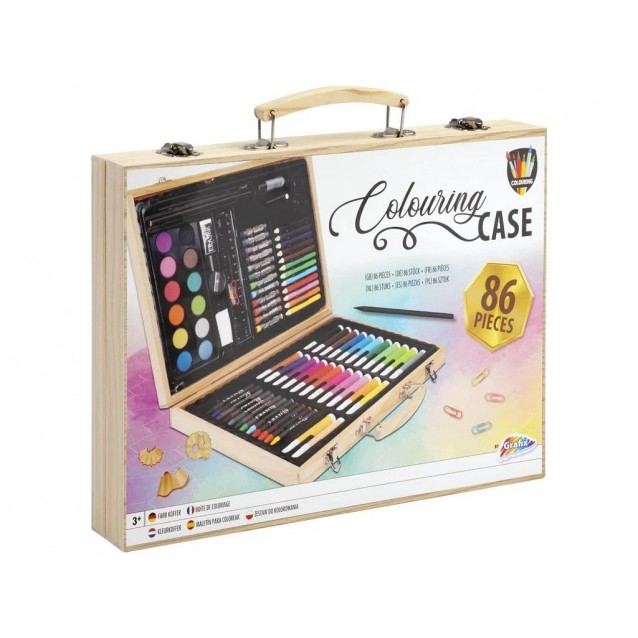 Moxy Ξύλινη Βαλίτσα 33x23x5cm με 86 Χρώματα Χειροτεχνίας