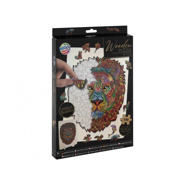 Moxy Ξύλινο Παζλ 30x22cm με 140 κομμάτια Λιοντάρι