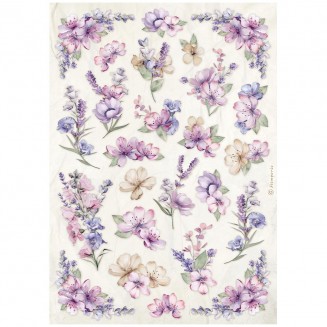 Stamperia Ριζόχαρτο Decoupage A4 (21X29,7cm) Lavender Flower Pattern