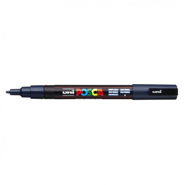 Posca Μαρκαδόρος PC-3M Λεπτό 0,9-1,3mm Navy Blue