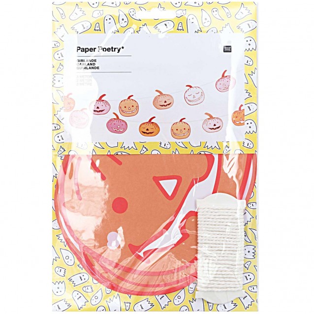 Rico Design 3m Γιρλάντα Halloween Pumpkin FSC