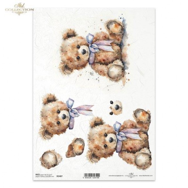Itd. Collection Ριζόχαρτο Decoupage A4 (21x29,7cm) Teddy Bear