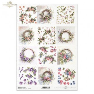 Itd. Collection Ριζόχαρτο Decoupage A4 (21x29,7cm) Spring Flowers