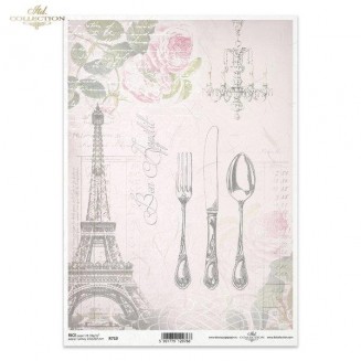 Itd. Collection Ριζόχαρτο Decoupage A4 (21x29,7cm) Vintage Cutlery