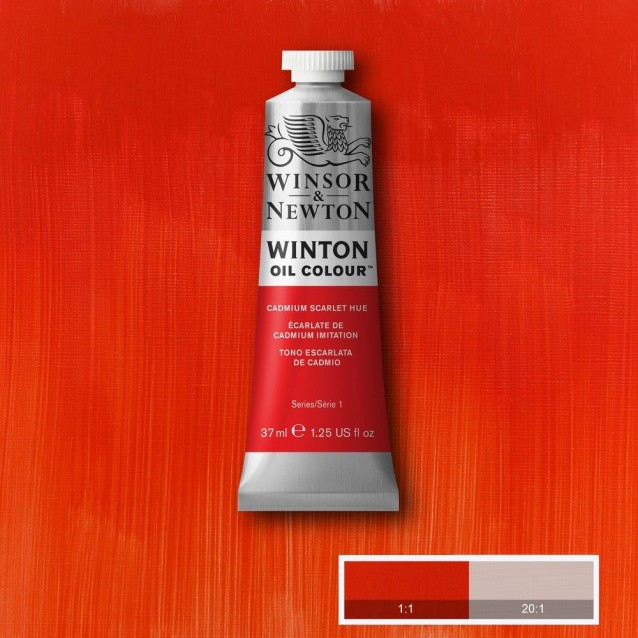 Winsor & Newton 37ml Winton Oil Cadmium Scarlet Hue