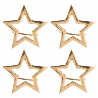 Celestial Σετ 4 Δαχτυλιδιών για Πετσέτες - Χρυσό Αστέρι