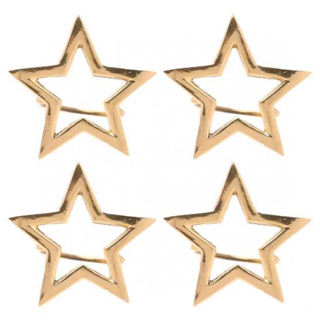 Celestial Σετ 4 Δαχτυλιδιών για Πετσέτες - Χρυσό Αστέρι
