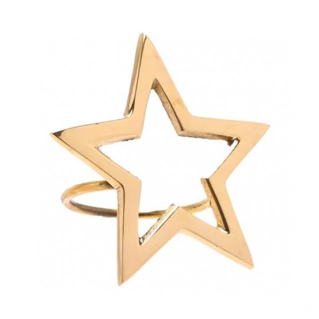 Celestial Σετ 4 Δαχτυλιδιών για Πετσέτες - Χρυσό Αστέρι