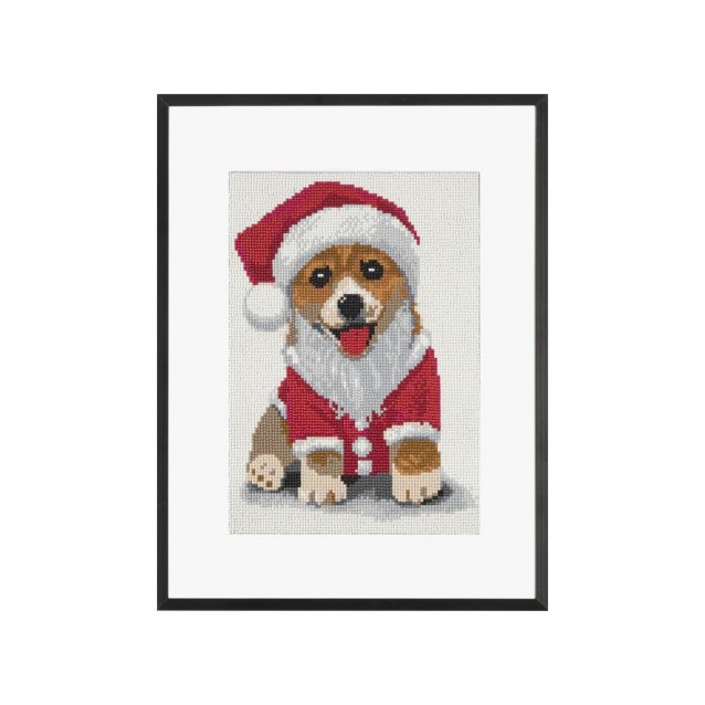 Craft ID Πίνακας Diamond Painting 30x40cm Santa Dog