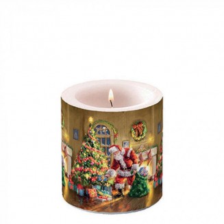Ambiente Κερί Μικρό Φ7,5x9cm Gifts under Christmas Tree