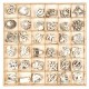 Craft ID 180 Ξύλινα Μικρά Διακοσμητικά (36 Φιγούρες)