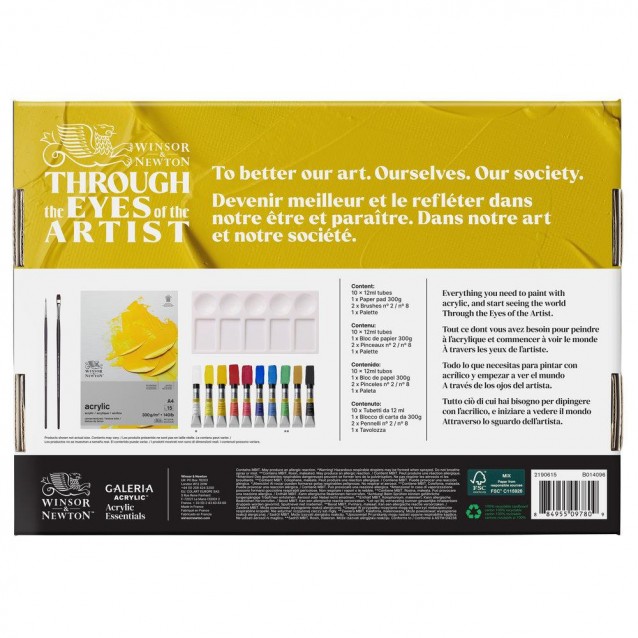 Winsor & Newton Κασετίνα Δώρου Galeria Acrylics Essentials 14 τεμαχίων