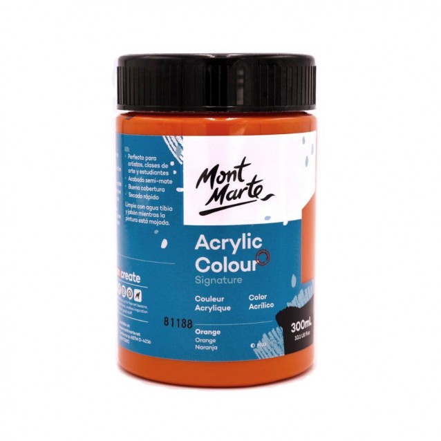 Mont Marte 300ml Studio Acrylic Orange