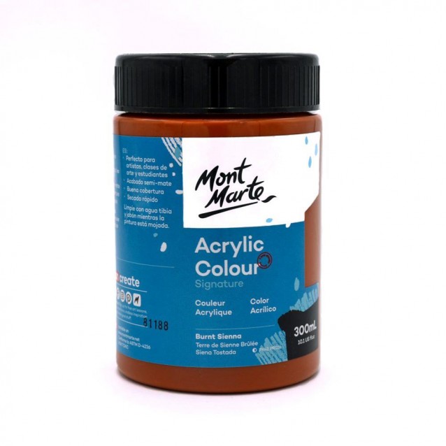 Mont Marte 300ml Studio Acrylic Burnt Sienna
